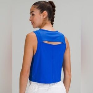 lululemon Sculpt Cropped Tank Top, Size 6 in Symphony Blue